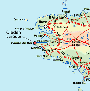 situation de Cleden-Cap-Sizun