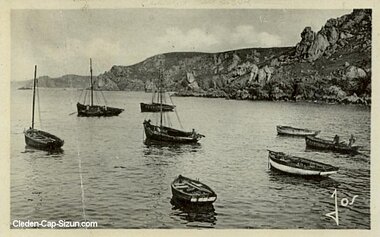 CPA cartes postales anciennes france bretagne finistère cleden cap sizun le port de brezellec