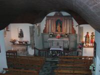 interieur de la chapelle de langroas en cleden cap sizun